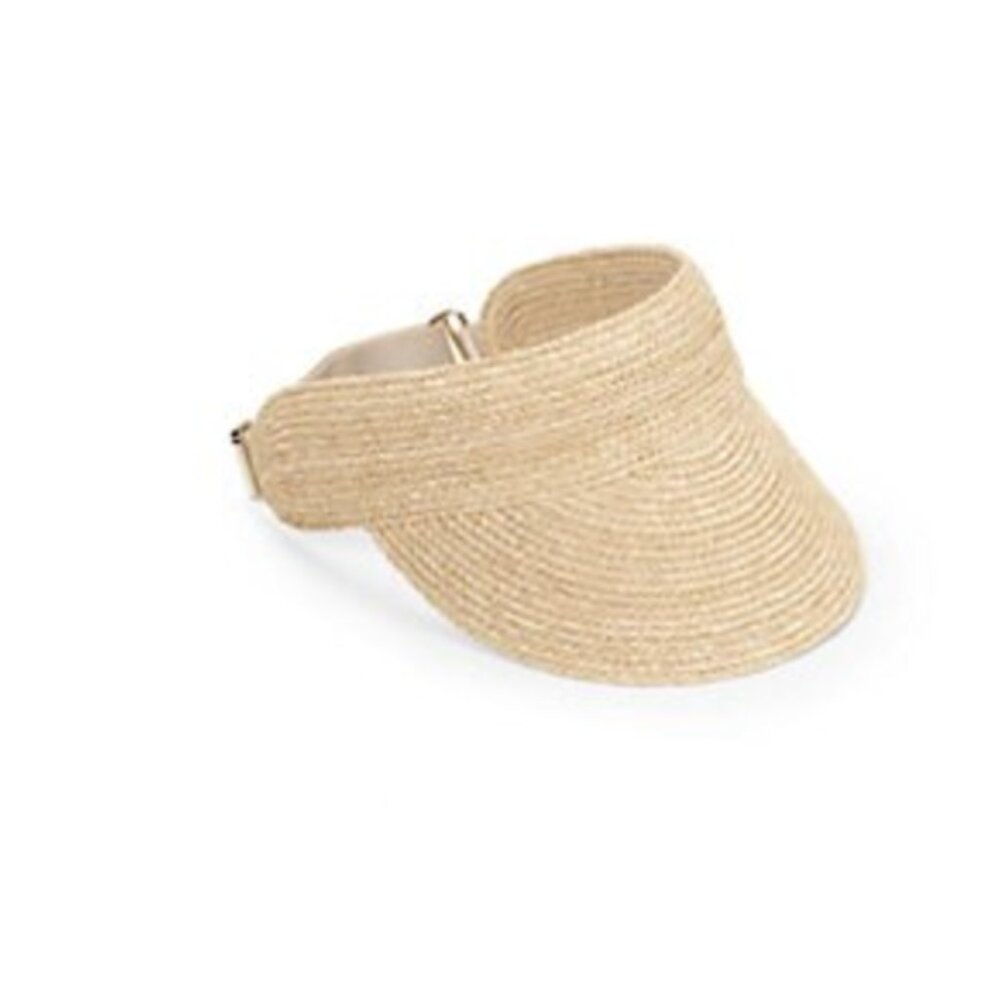 NWT Helen Kaminski Losolo Adjustable Raffia Visor